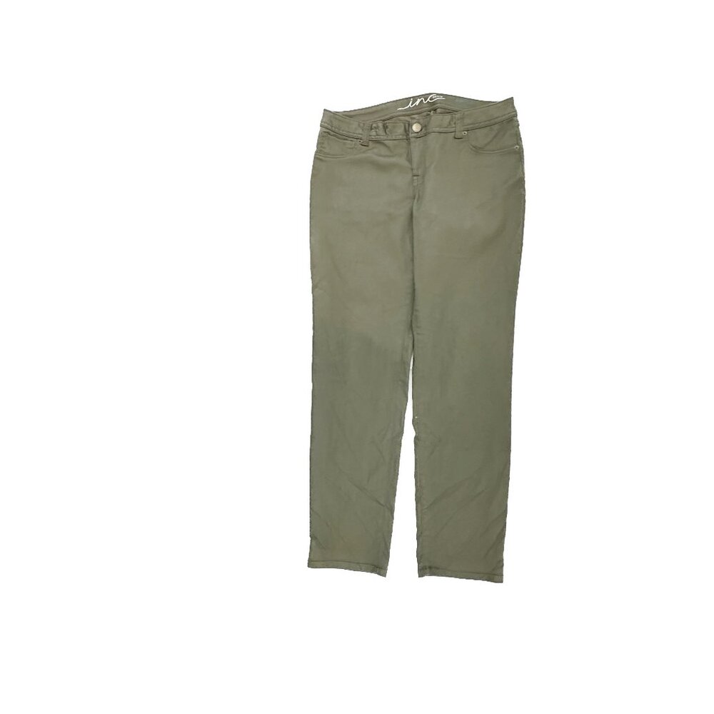 INC Skinny Leg Curvy Fit Women's size 12‎ Green Chino Pants